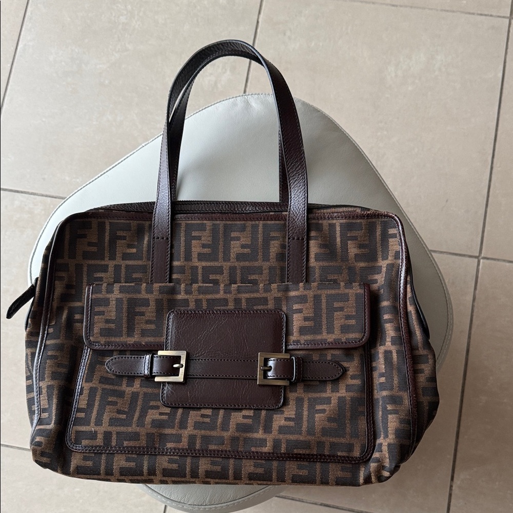 Fendi Brown Monogram Briefcase